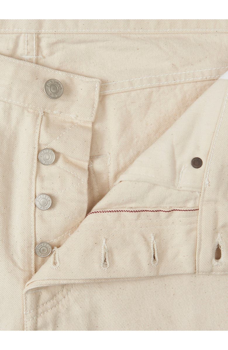 Fortela 933 Barney Japan Selvedge 5-Pocket Loose Fit Ecrù Denim, Alternate, color, Off White