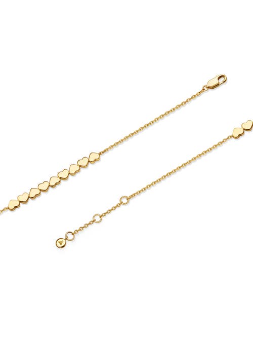 Devata Sweet Heart Chain Bracelet In Gold
