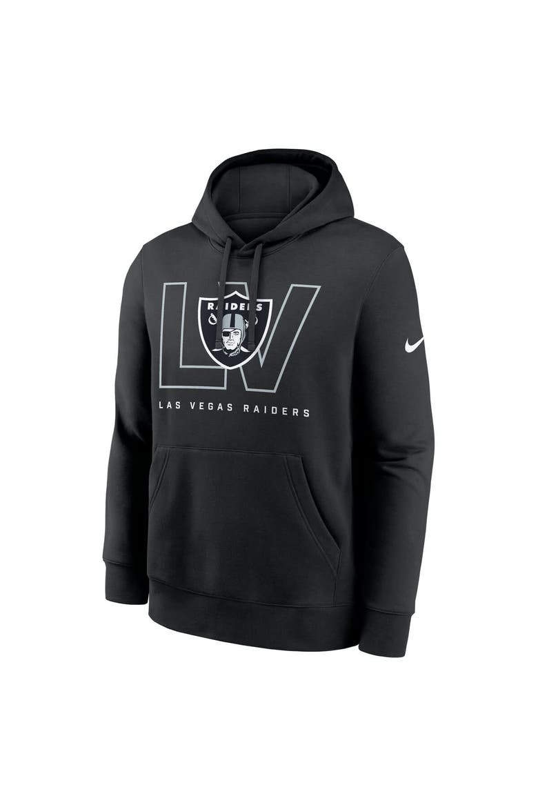 Men's Nike Black Las Vegas Raiders Busted Play Club Fleece Pullover Hoodie, Alternate, color, Black