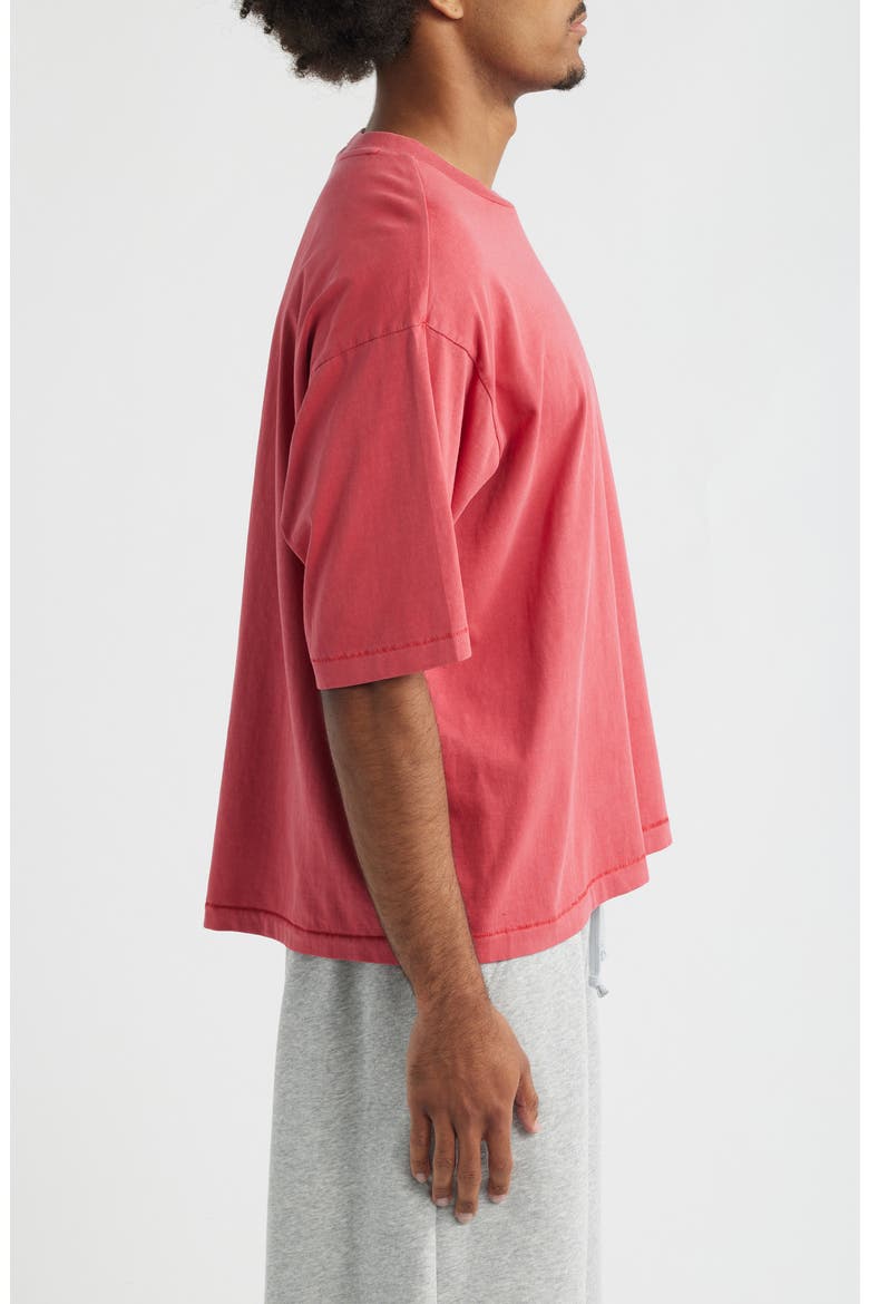 Garment Dyed Boxy Crop T-Shirt, Alternate, color, RED BEAUTY