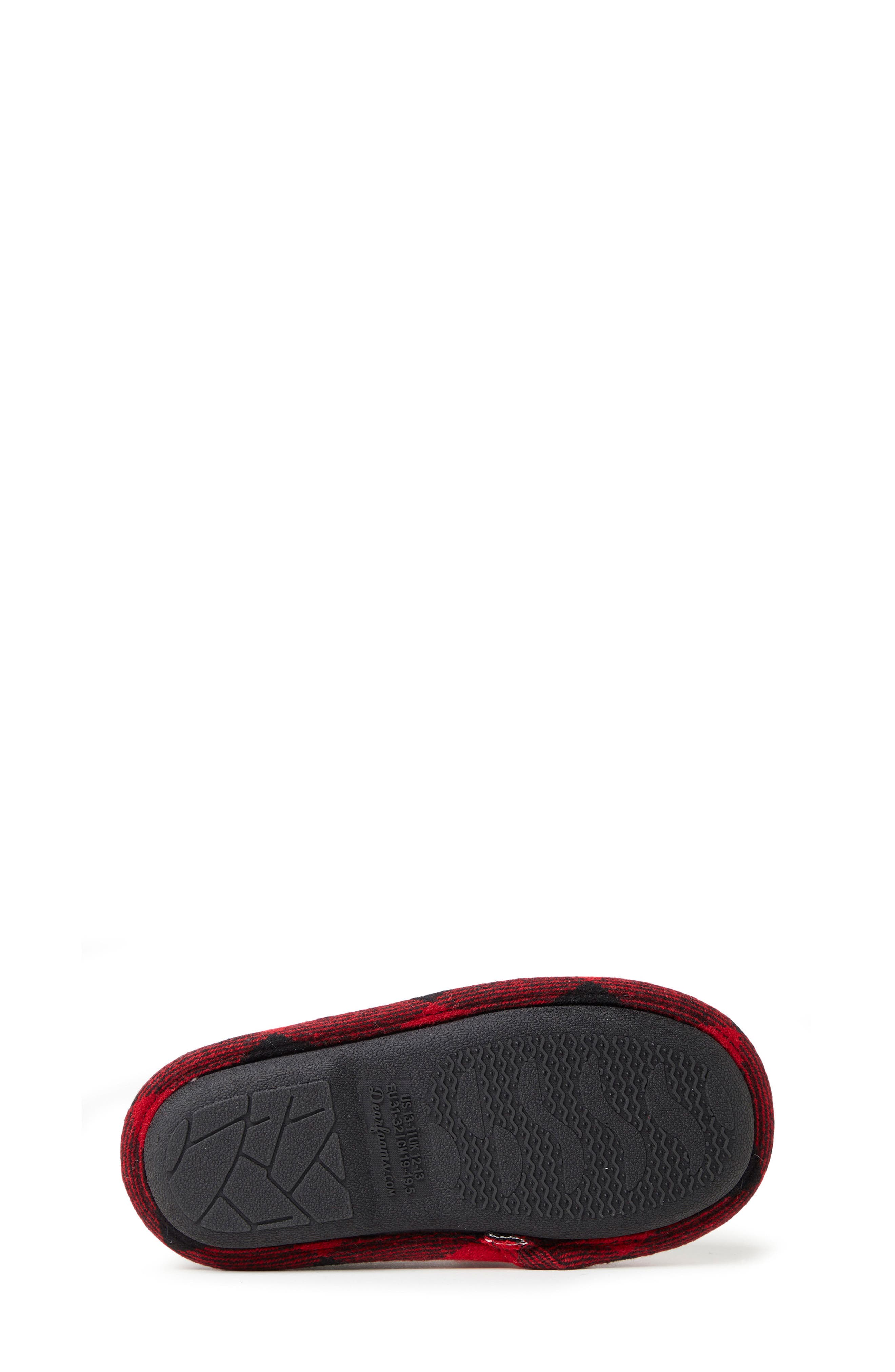 Kids' Buffalo Check Lil Bear Clog Slipper, Alternate, color, RED PLAID