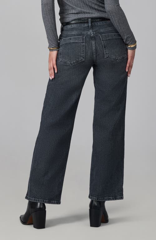 Lola Denim Miro Mid Rise Relaxed Straight Jeans In Gray