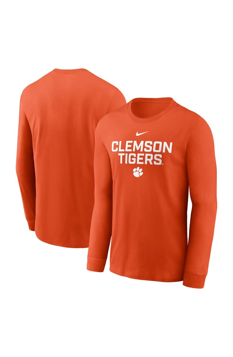 Nike Men's Nike Orange Clemson Tigers 2025 Sideline Performance Long Sleeve T-Shirt, Main, color, Orange