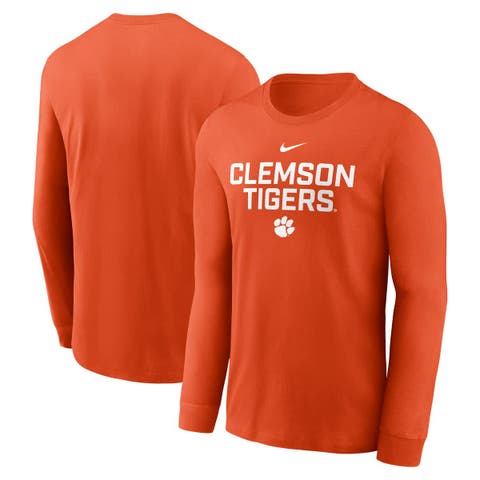 Men's Nike Orange Clemson Tigers 2025 Sideline Performance Long Sleeve T-Shirt
