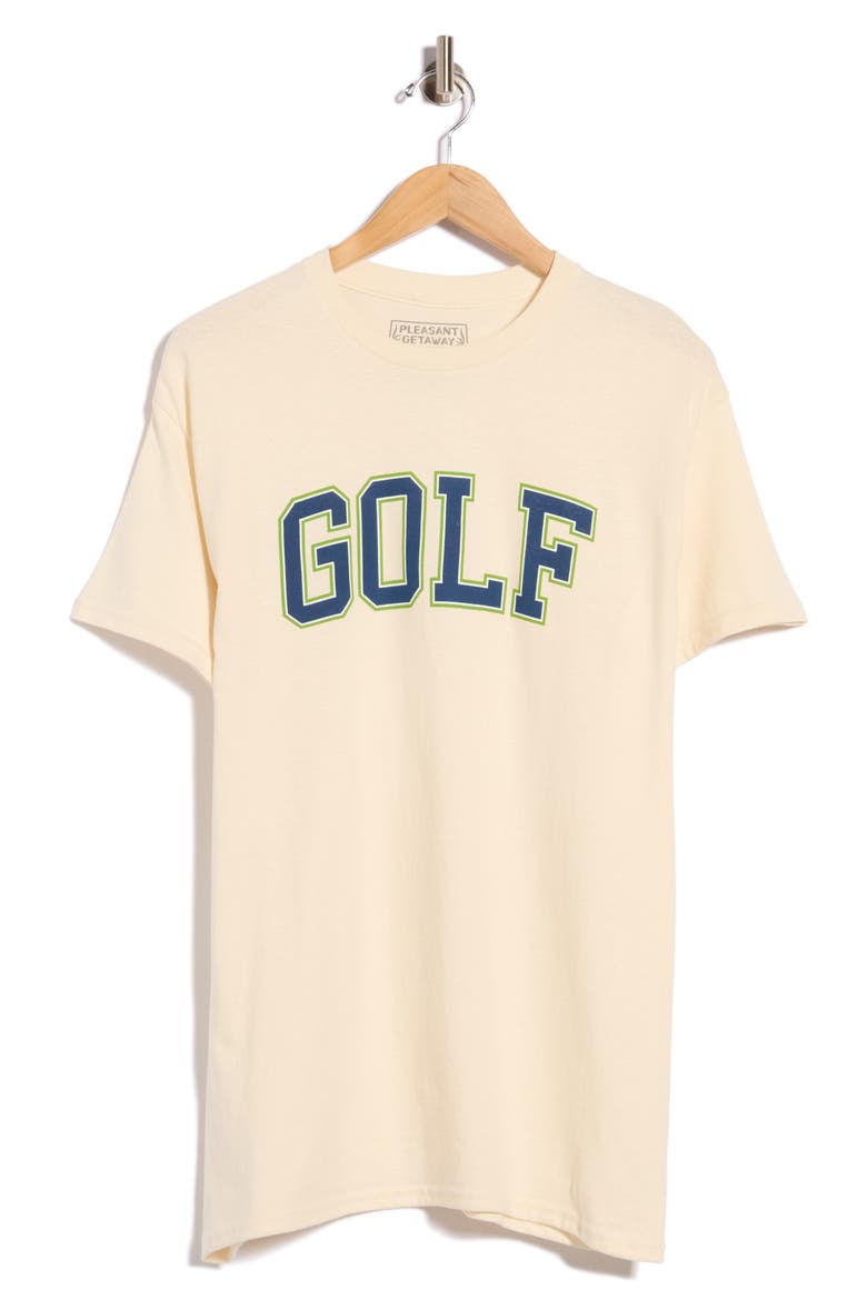 Golf Uni Cotton Graphic T-Shirt, Main, color, CREAM