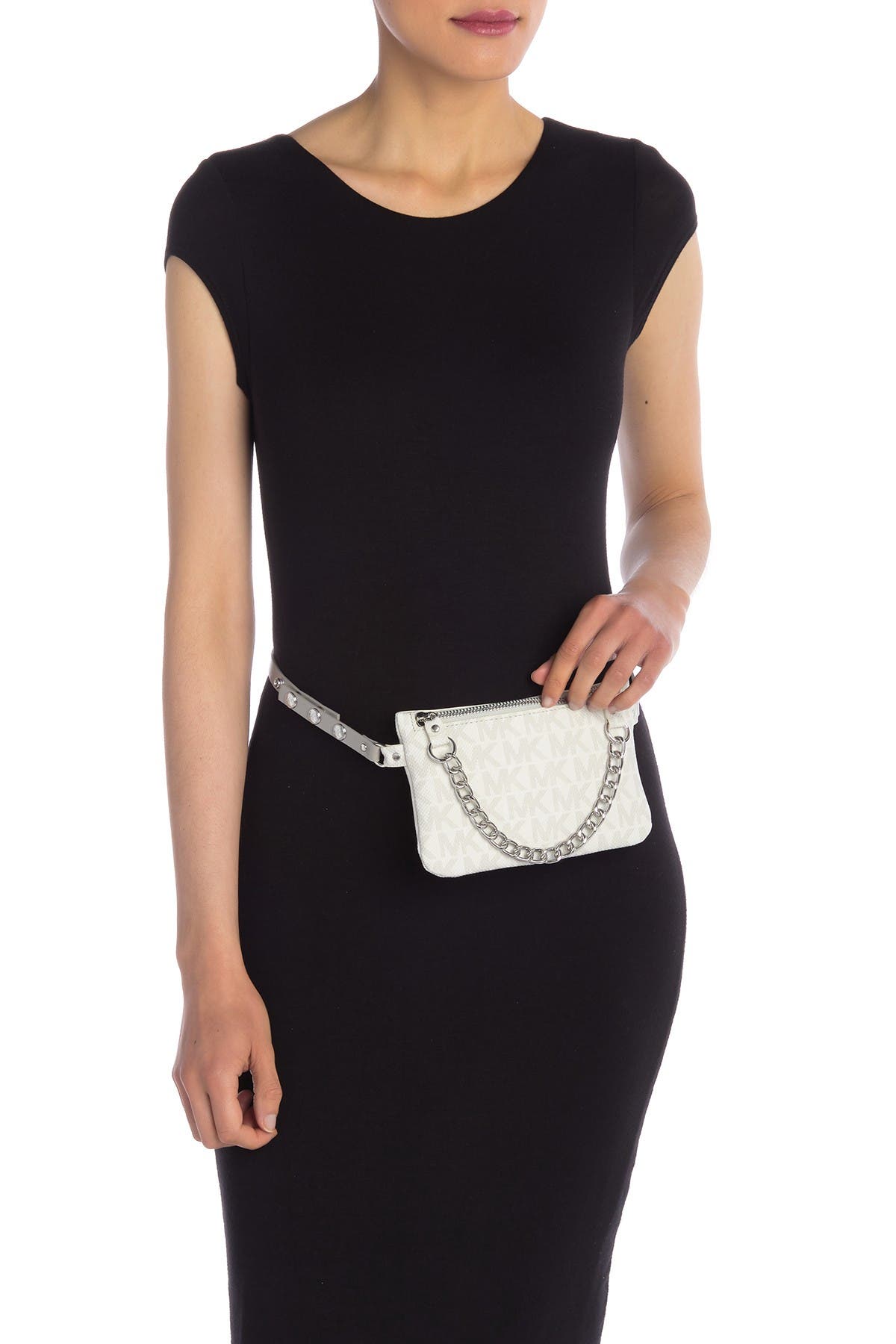 Belt Bag with Pull Chain, Alternate, color, GREY