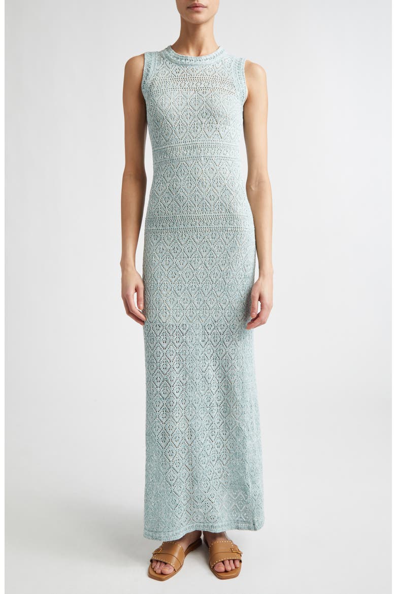 Linen Blend Sleeveless Dress, Main, color, JADE