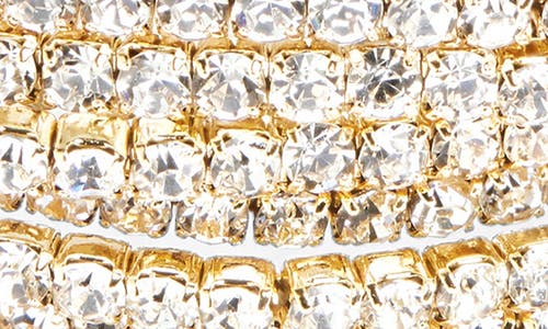 Nordstrom Rack Set Of 10 Skinny Sparkle Stretch Bracelets In Clear- Gold