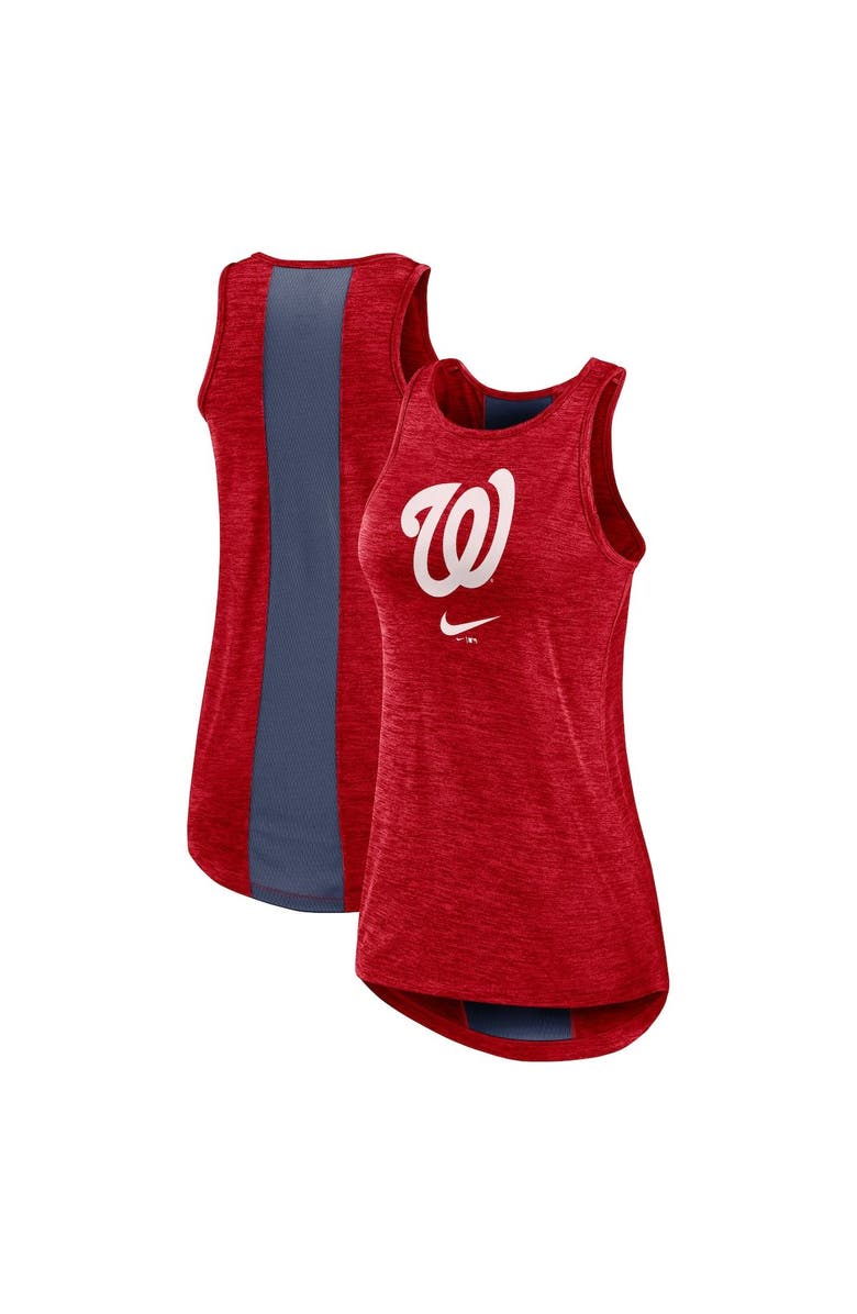 Nike Women's Nike Red Washington Nationals Dri-FIT Performance Right Mix High Neck Tank Top, Main, color, Red