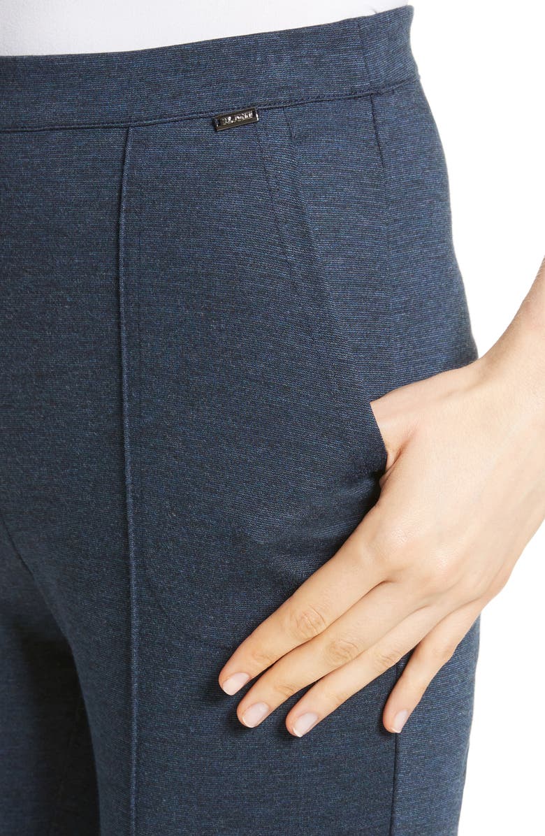 St. John Collection Mélange Stretch Ponte Crop Pants, Alternate, color,