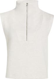 MPG Dreamweave™ Sleeveless Half Zip Mock Neck Top