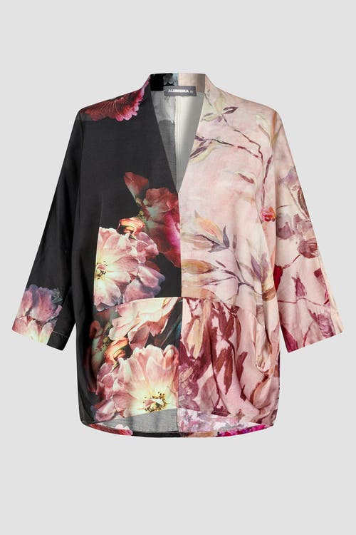 Alembika Mixed Florals Pullover Blouse In Multi