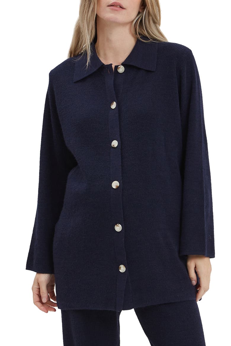 Thomasine Sweater Cardigan, Main, color, NAVY