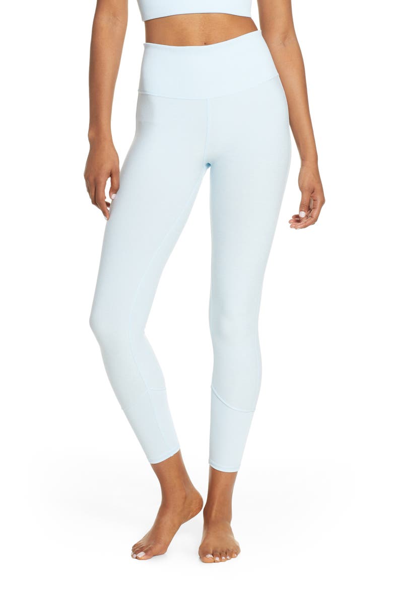 7/8 High Waist Lounge Leggings, Main, color, POWDER BLUE HEATHER