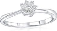 SIMONA Sterling Silver Paw Print Ring