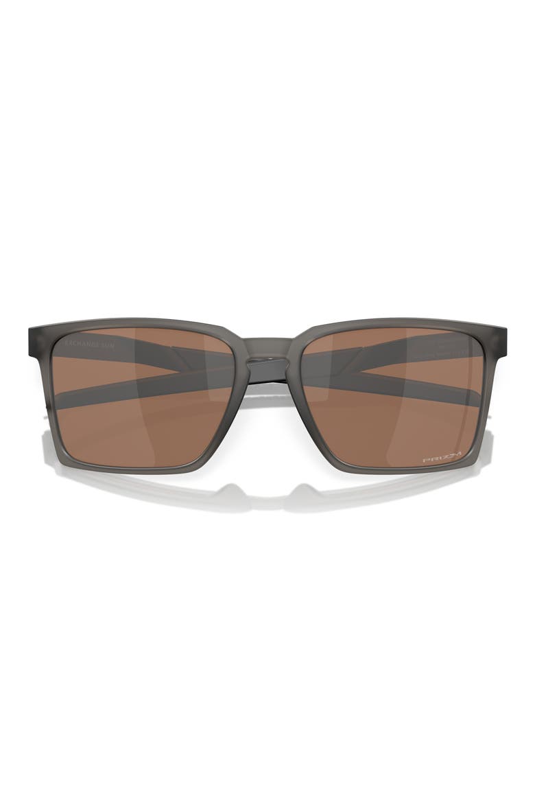 Exchange Sun 56mm Polarized Rectangular Sunglasses, Alternate, color, SMOKE