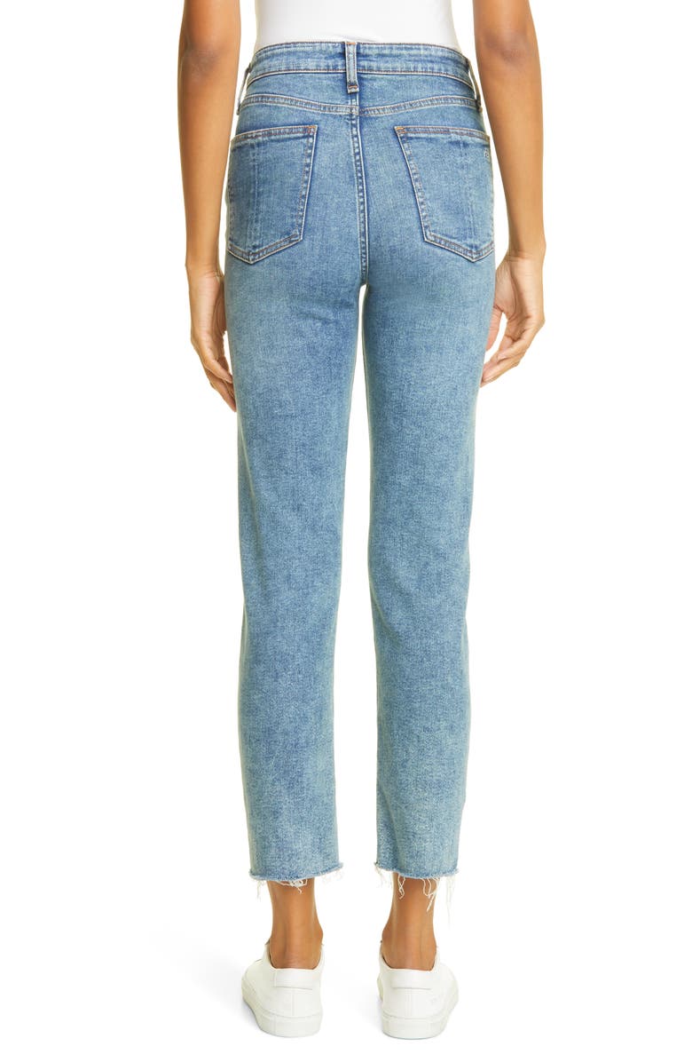 rag & bone Nina Ripped High Waist Ankle Cigarette Jeans, Alternate, color,