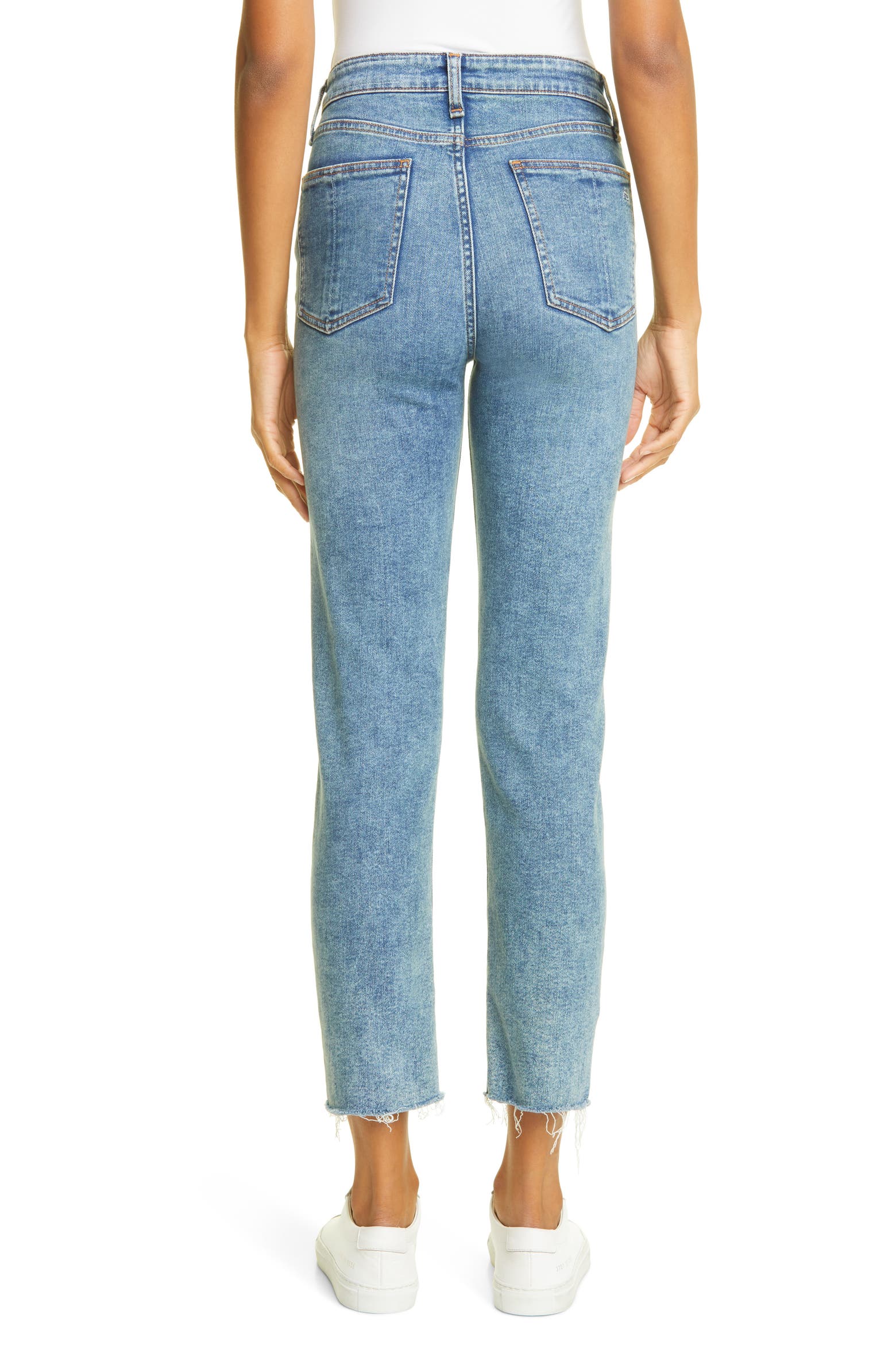 Nina Ripped High Waist Ankle Cigarette Jeans (Women) | Nordstrom