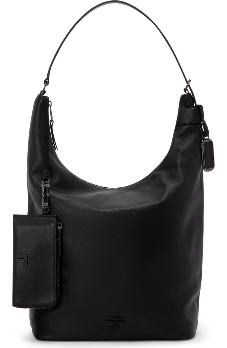 TUMI Evora Large Hobo Bag, Alternate, color, Black