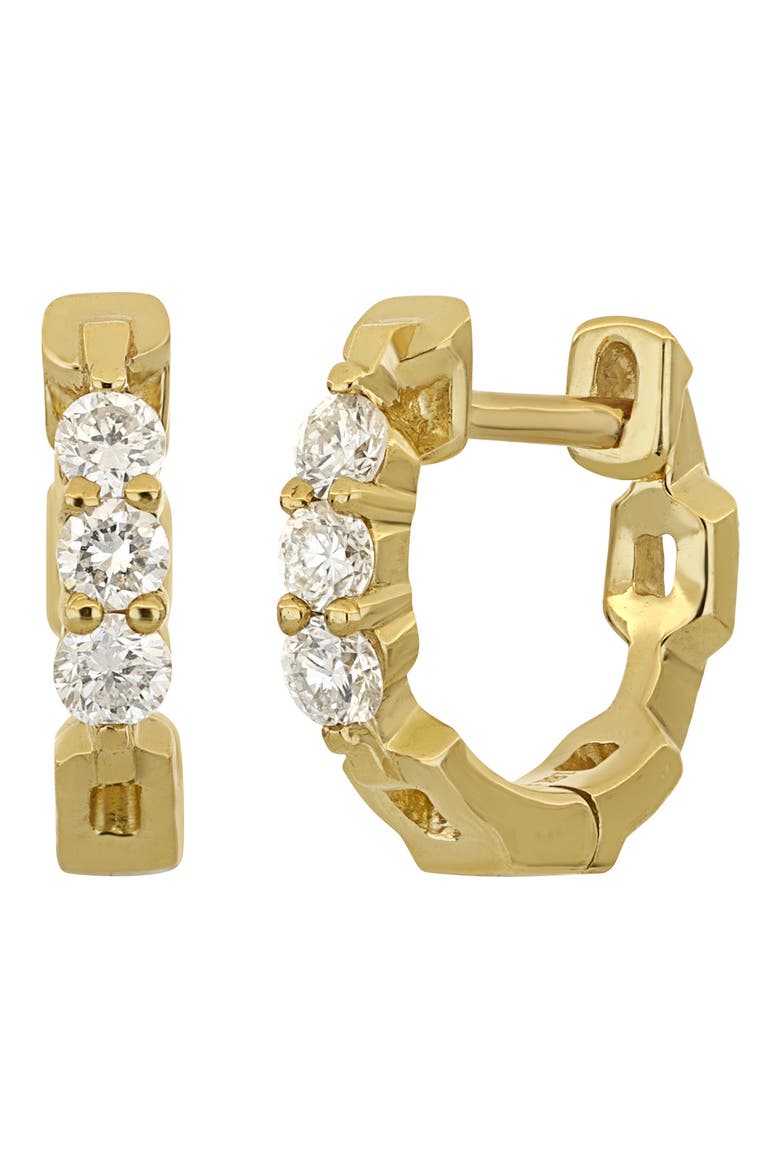 Varda Diamond Link Huggie Hoop Earrings (Nordstrom Exclusive), Main, color, 18K YELLOW GOLD