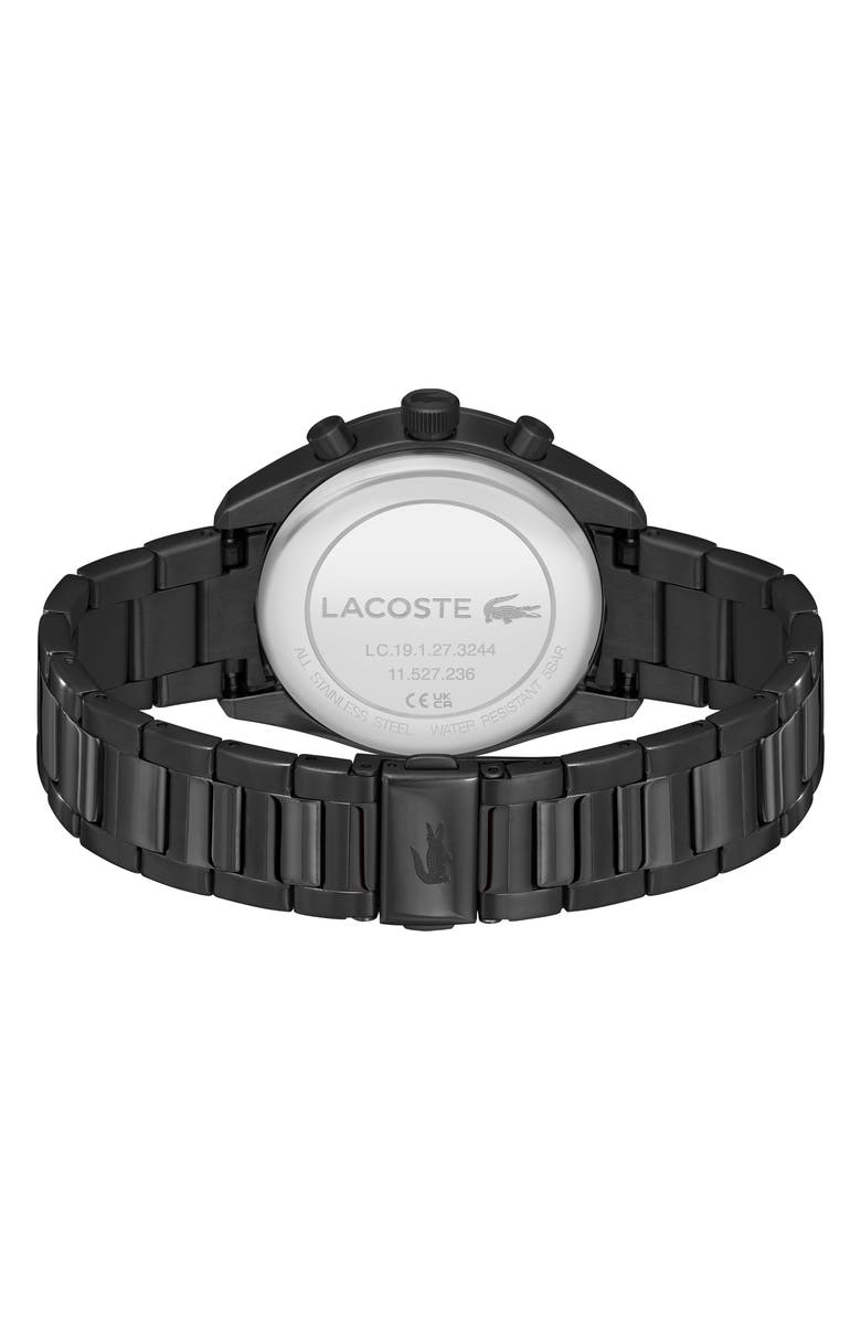 Lacoste Boston Chronograph Bracelet Watch, 42mm, Alternate, color, Black