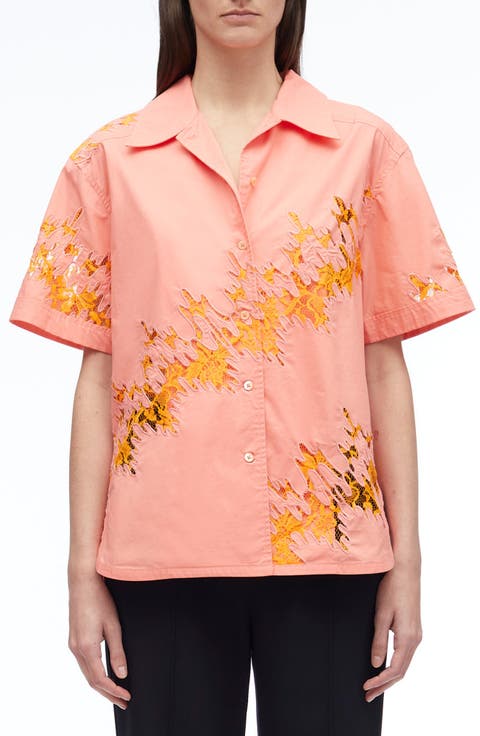 Squiggle Lace Camp Shirt