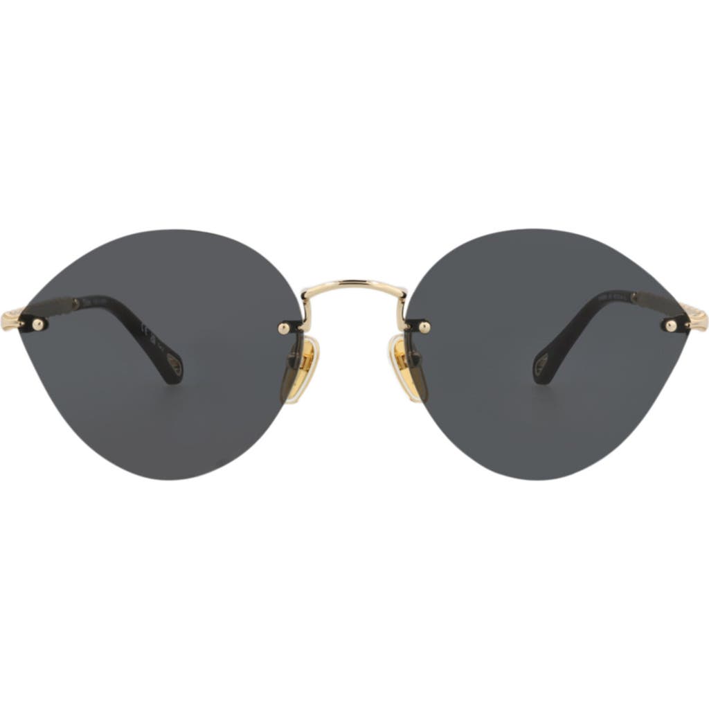 Chloé 58mm Gradient Oval Sunglasses in Gold Gold Grey at Nordstrom Rack