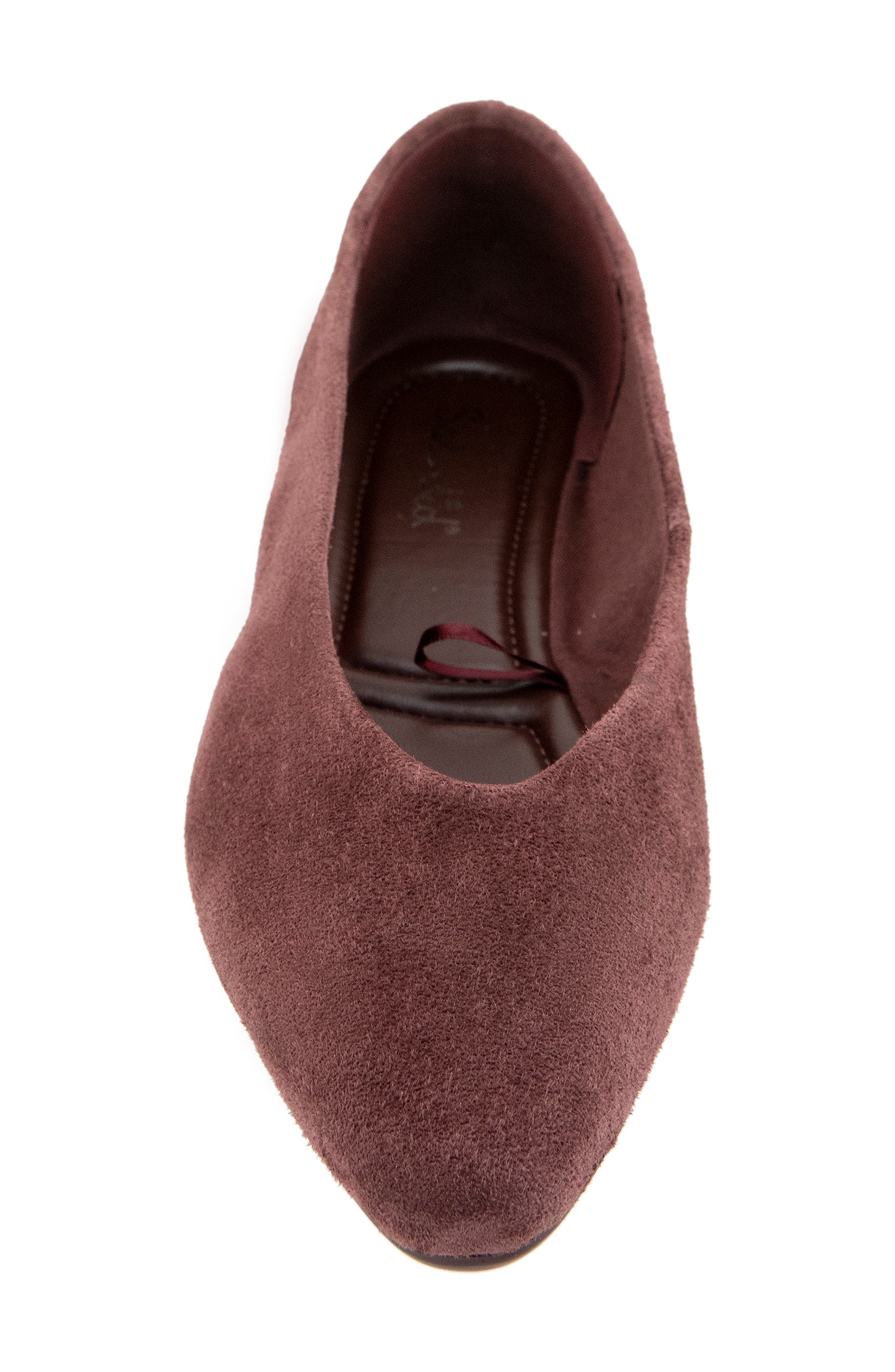 Latouche Leather Flat, Alternate, color, ASH WINE