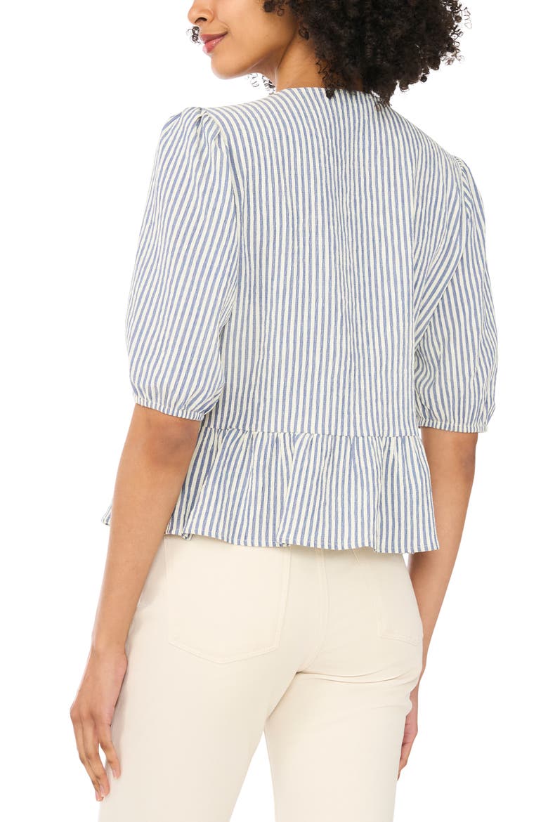 Stripe Bow Peplum Top, Alternate, color, CLASSIC NAVY/ DENIM