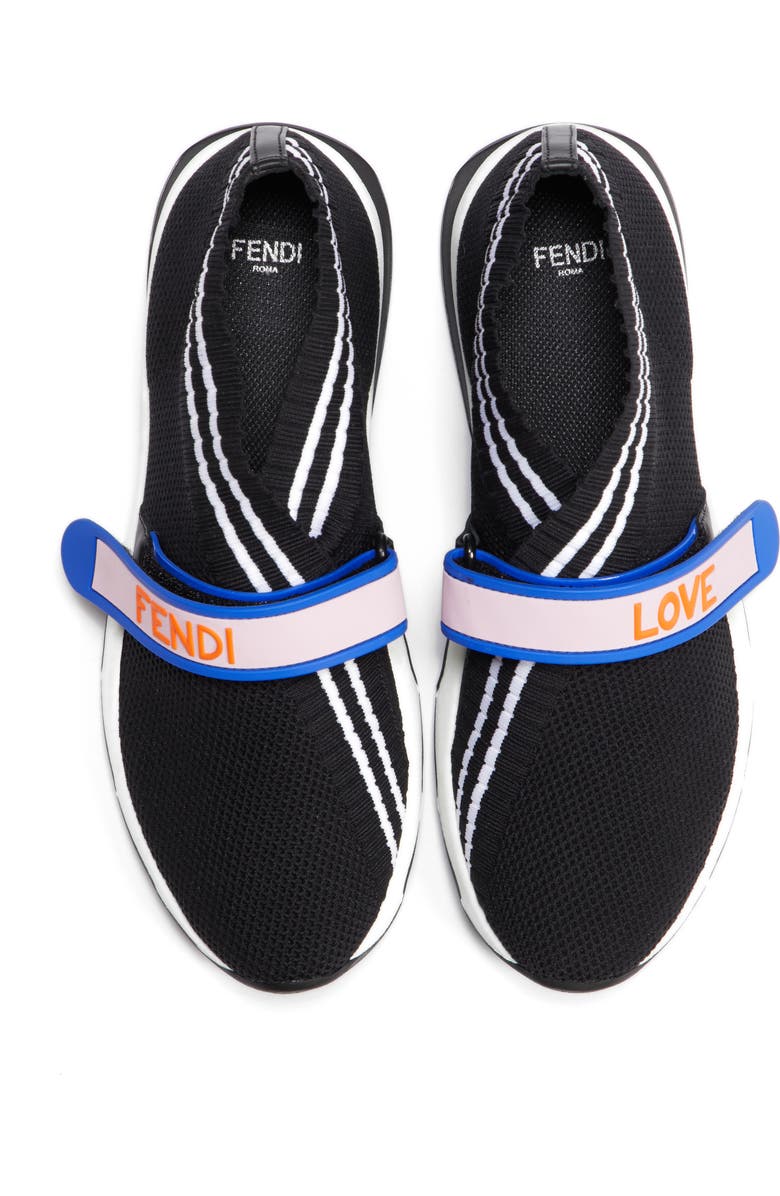 Fendi Rockoko Mismatch Sneaker, Alternate, color,