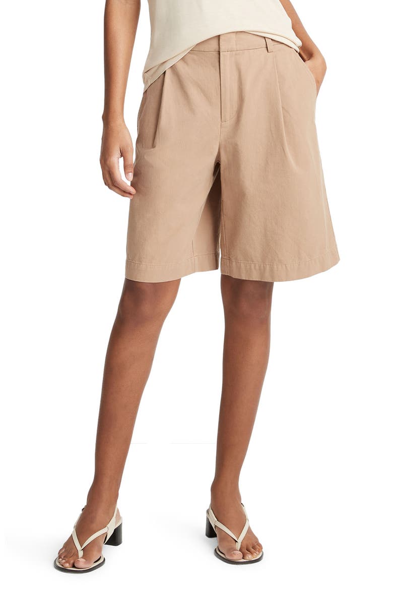 Washed Cotton Shorts, Main, color, COCOON