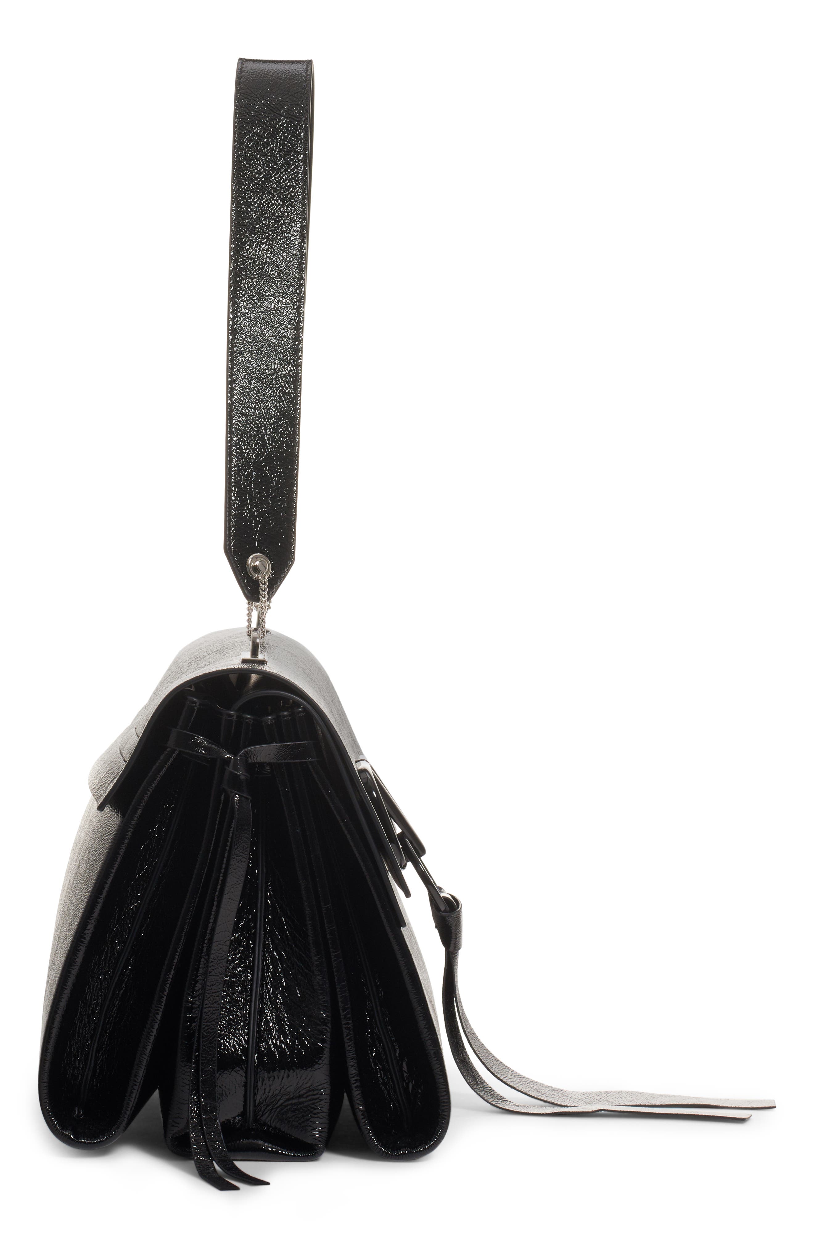 Valentino Garavani Medium V-Ring Leather Shoulder Bag, Alternate, color, 