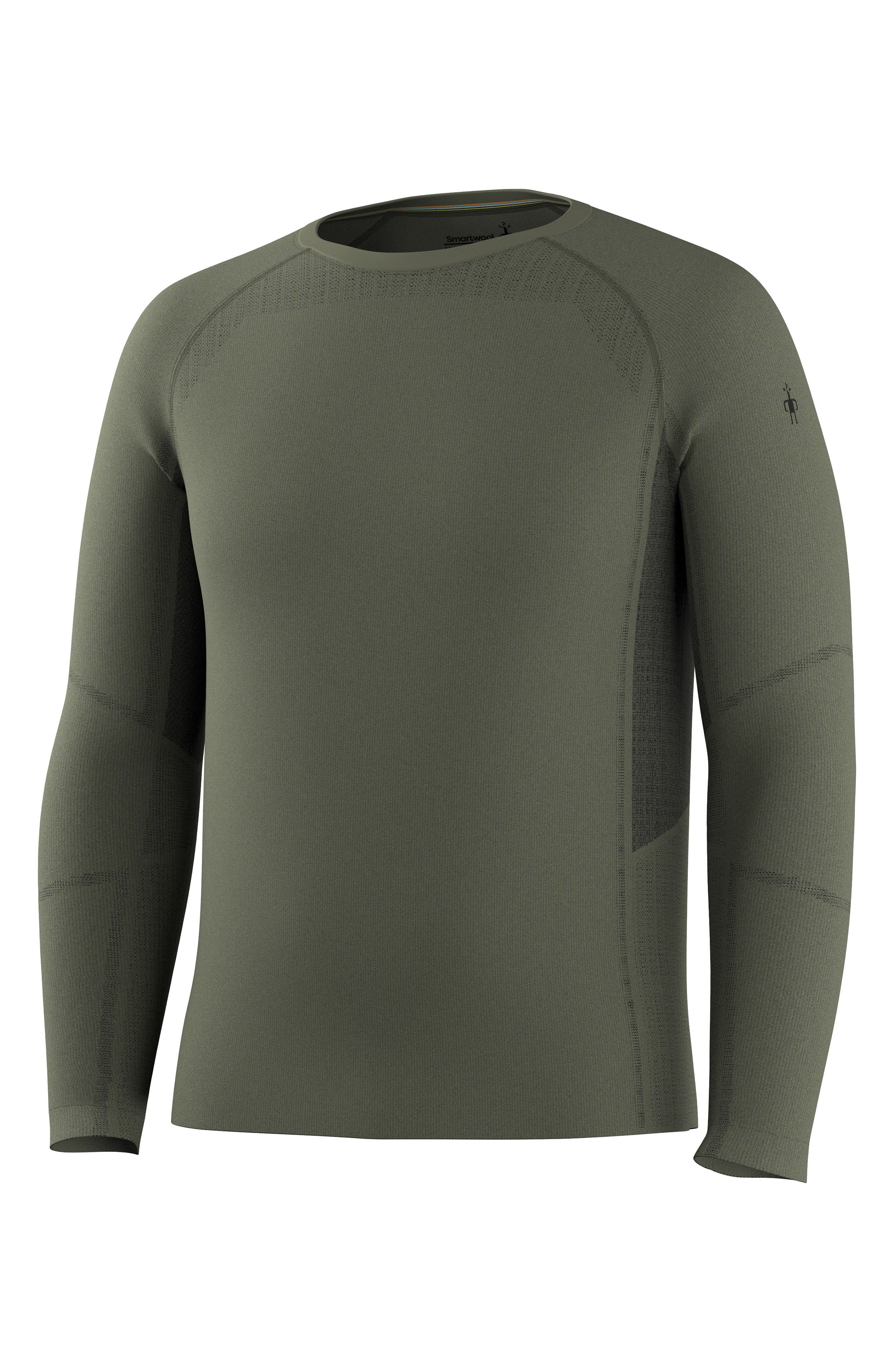 Smartwool Intraknit™ All-season Merino Base Layer Long Sleeve Crewneck T-shirt In Green