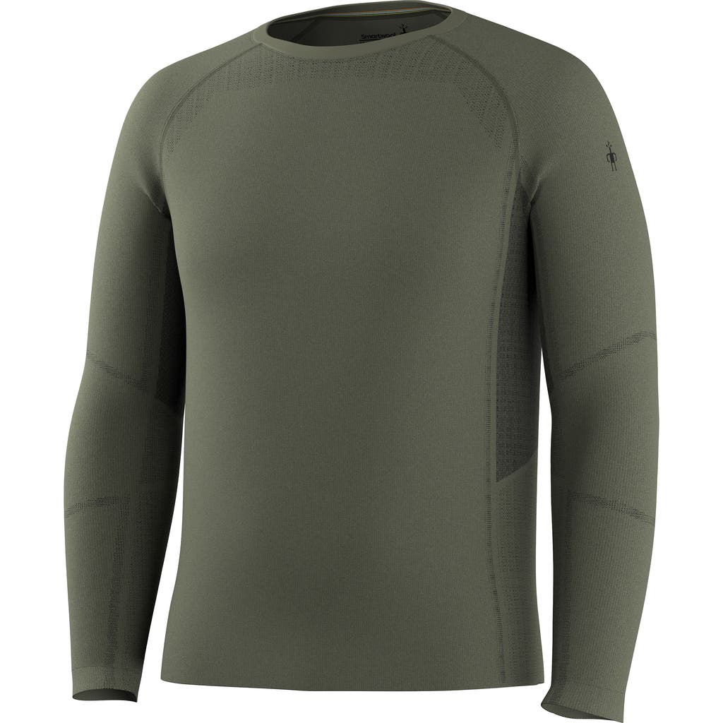 Smartwool Intraknit™ All-season Merino Base Layer Long Sleeve Crewneck T-shirt In Green