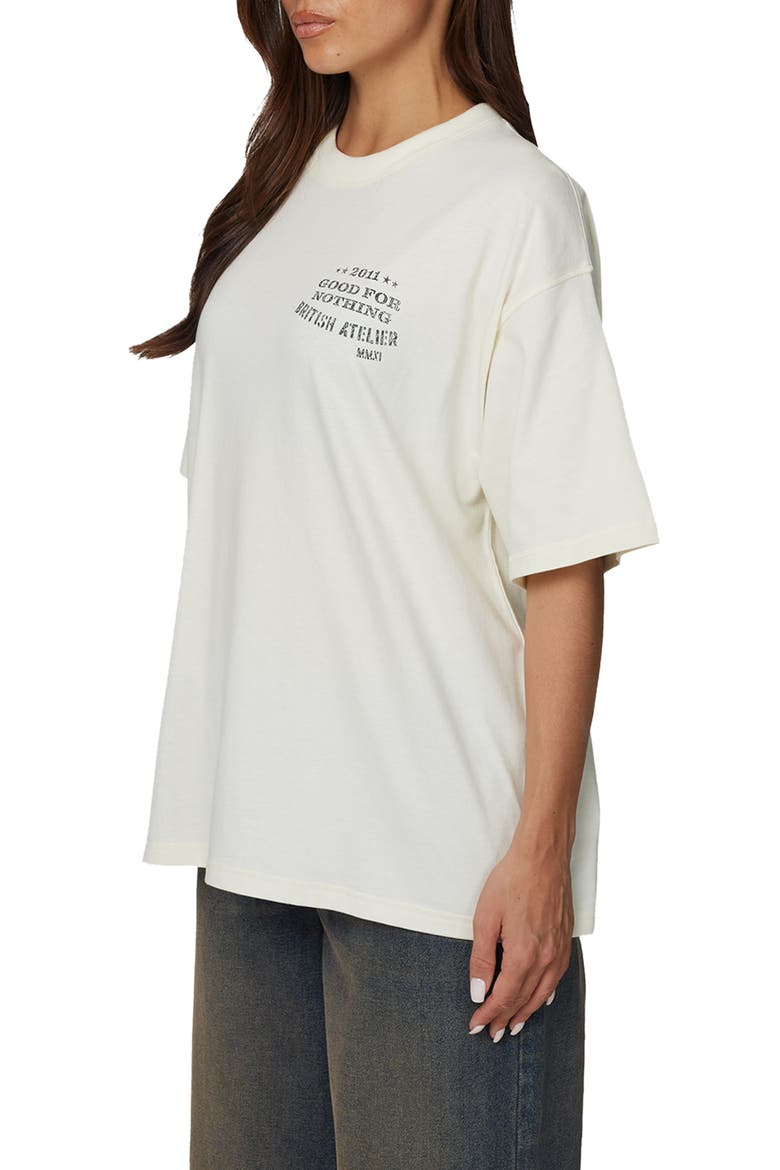 Oversized Stamp T-Shirt, Alternate, color, Ivory