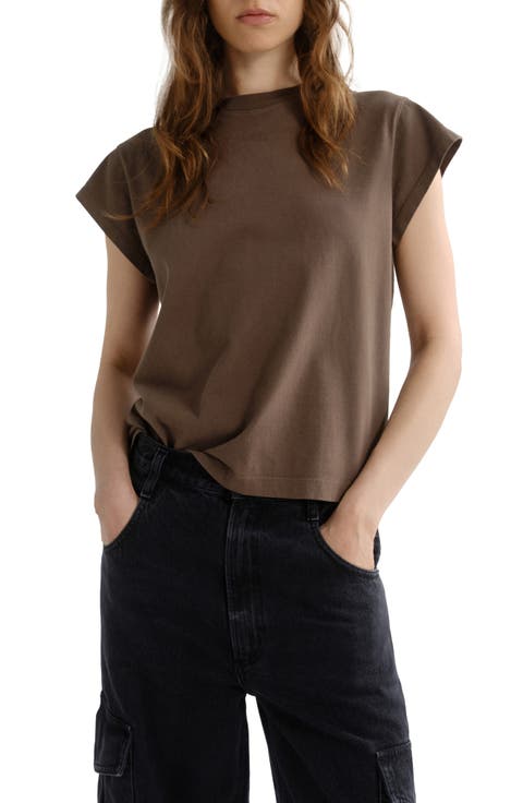 Long Line Bryce Cap Sleeve T-Shirt