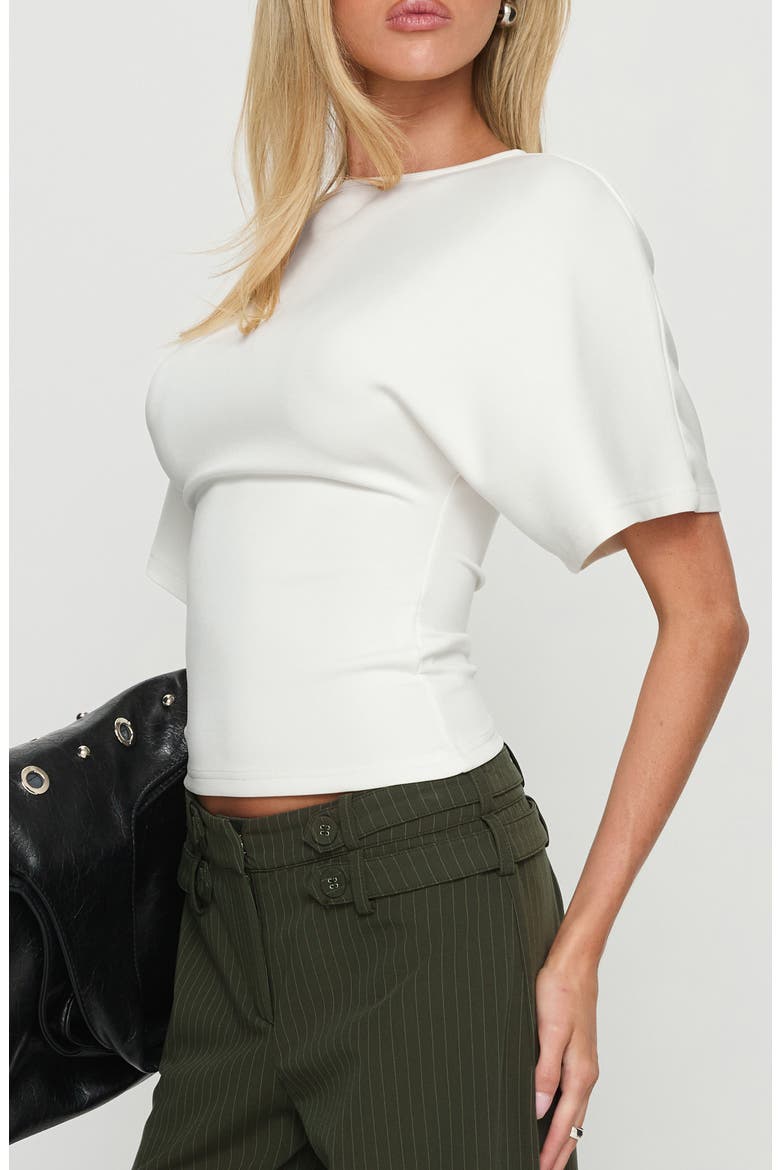 Arazia Crop Dolman Sleeve Knit Top, Alternate, color, WHITE