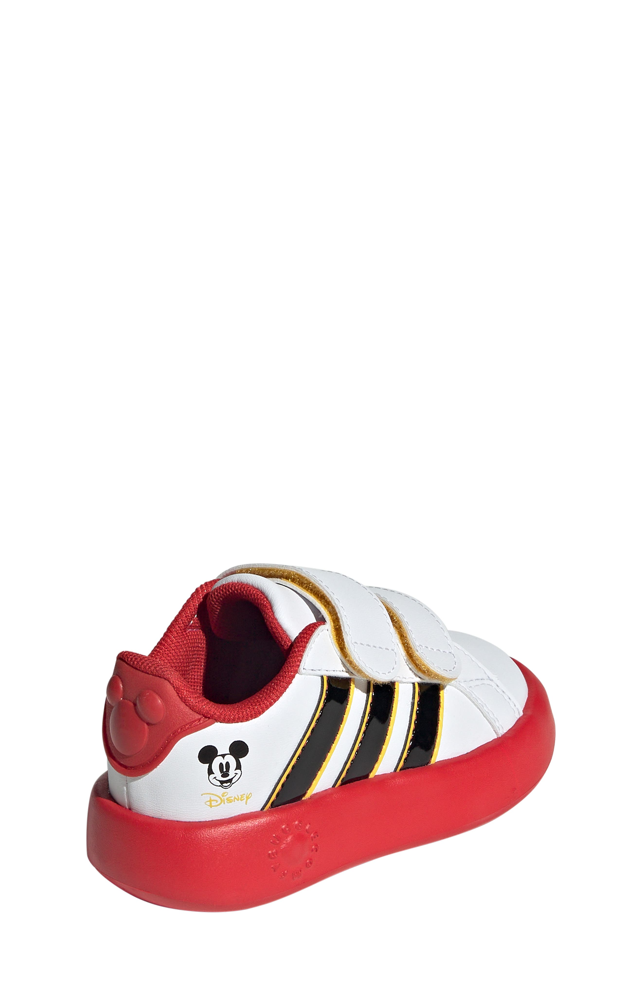adidas Kids' Grand Court Mickey Mouse Sneaker, Alternate, color, White/ Black/ Bold Gold