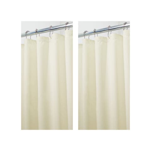 Solid Polyester Shower Curtain - 72" x 72" - Set of 2 - Brown