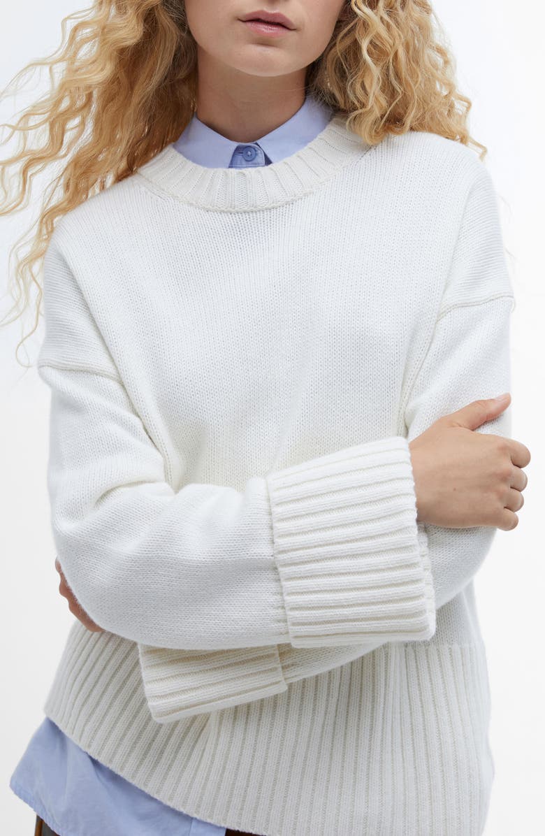 Barbour Cassandra Cotton & Wool Blend Sweater, Alternate, color, 