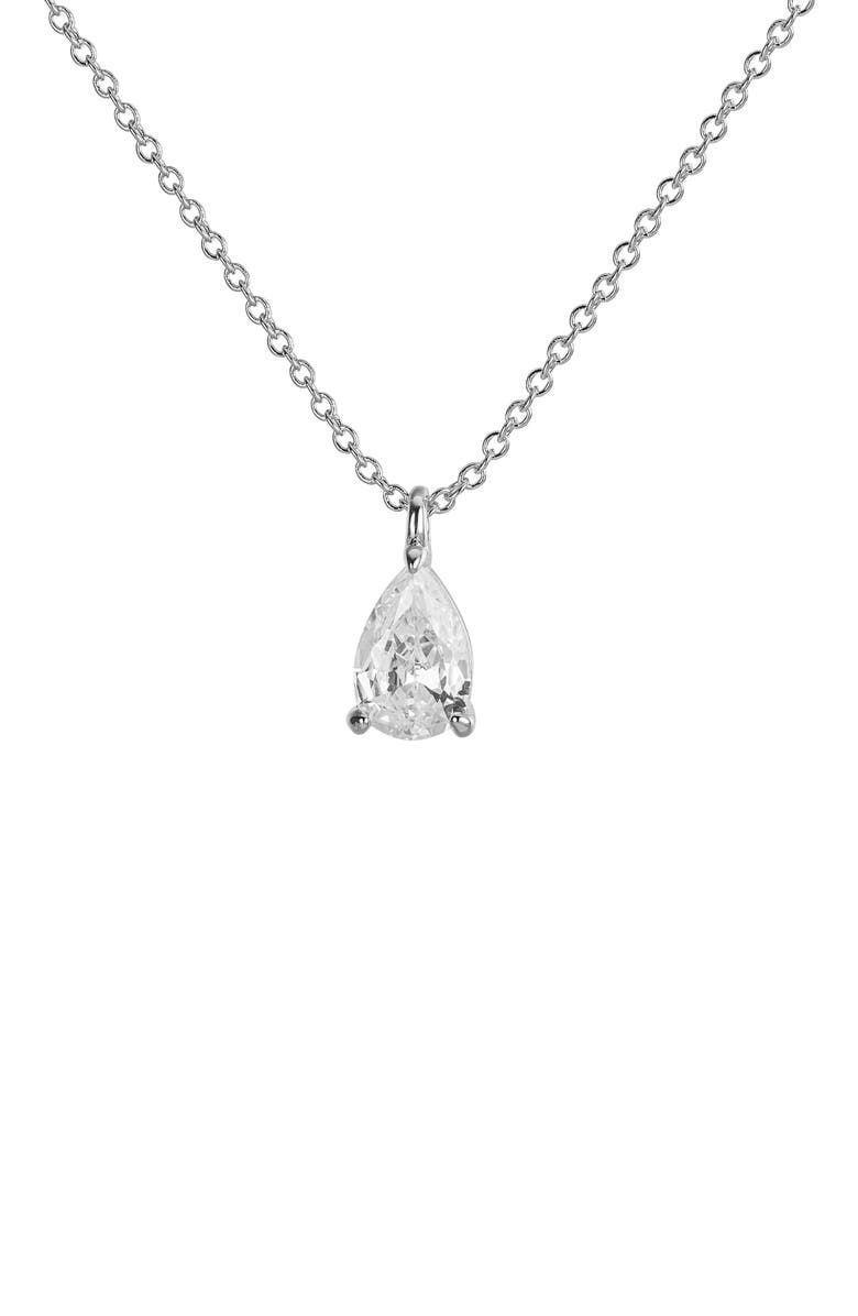 Untamed Petals Elizabeth Crystal Pendant, Main, color, Silver