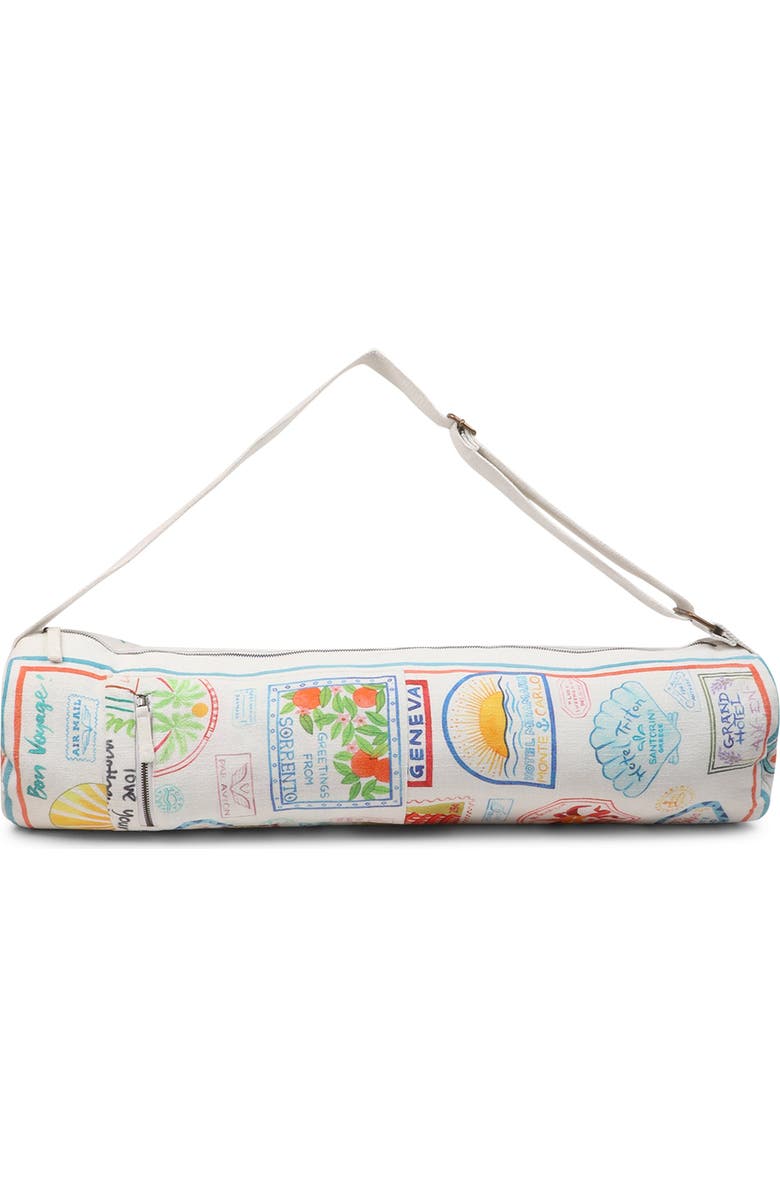 Vismaya Bon Voyage Yoga Mat Bag, Main, color, White Dove
