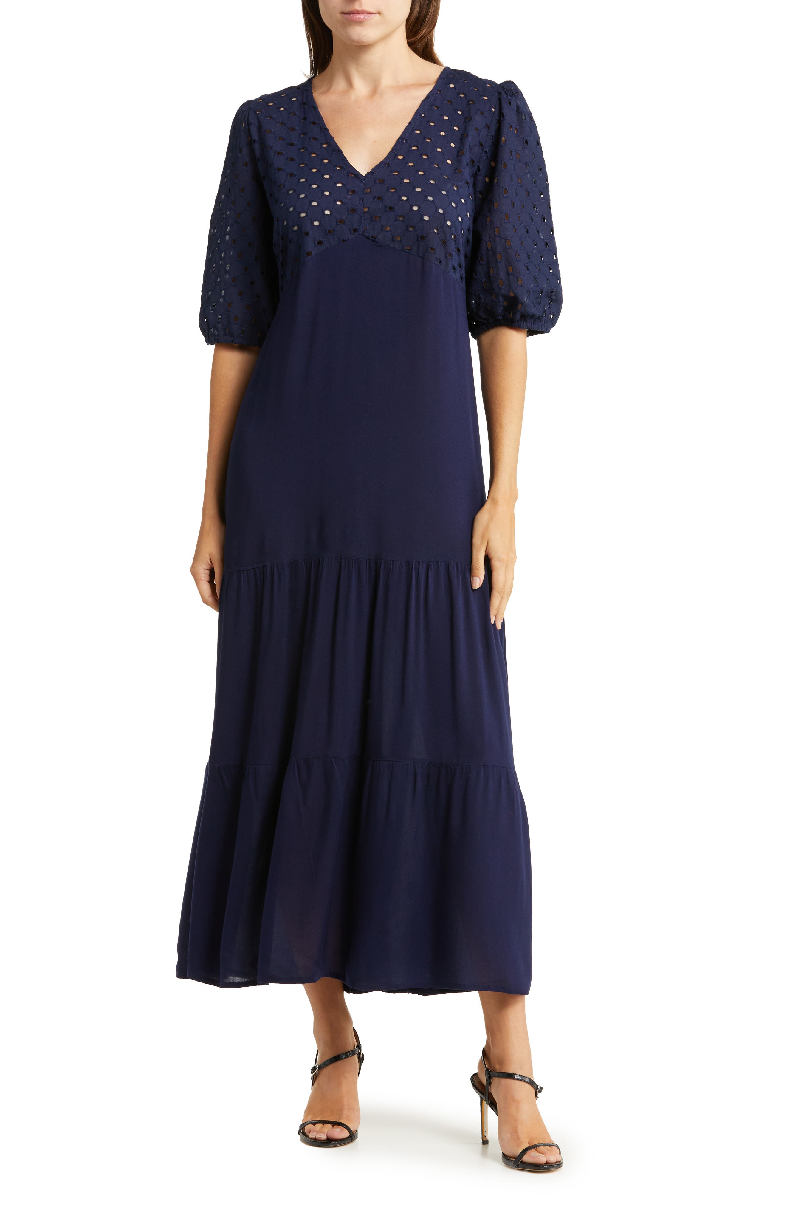 Tiered Short Sleeve Maxi Dress - image 3