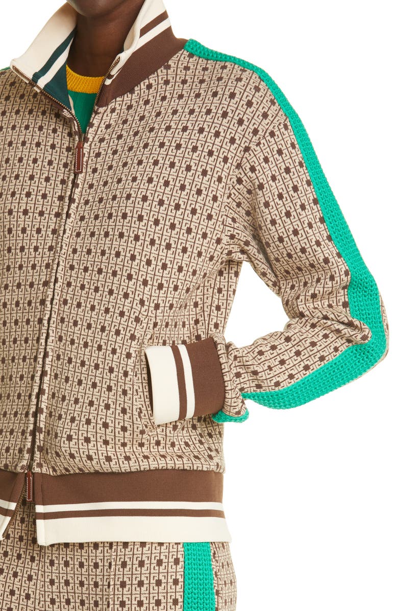 Wales Bonner Clarendon Crop Track Jacket, Alternate, color, 