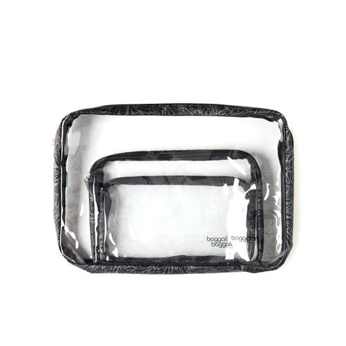 Baggallini Clear Travel Pouches 3 Piece Set