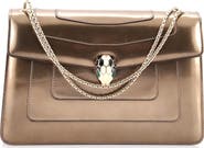 Pre-Owned Bvlgari Serpenti Forever Shoulder Bag Metallic Leather Medium