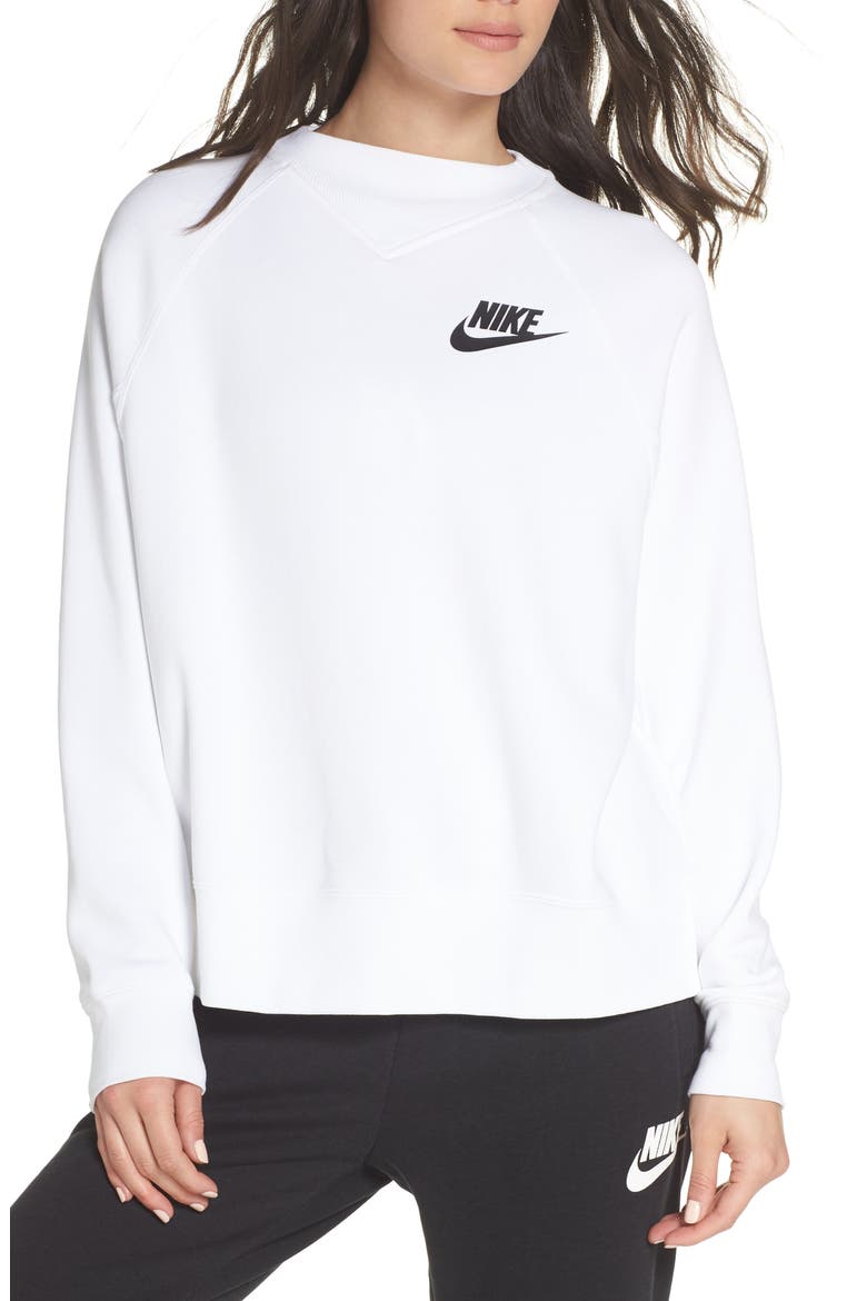 Sportswear Rally Sweatshirt, Main, color, WHITE/ BLACK