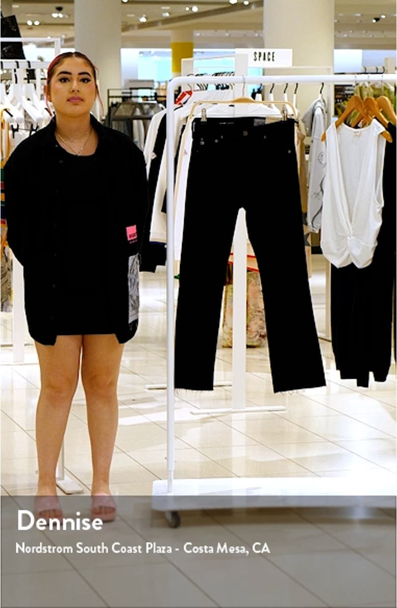 Farrah Raw Hem High Waist Ankle Bootcut Jeans, sales video thumbnail