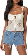 EDIKTED Floral Embroidered Tie Strap Camisole