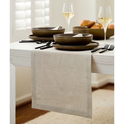 Solino Home Linen Table Runner In Brown